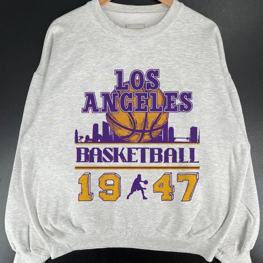 1947 Los Angeles Lakers Basketball Retro Style Fan Graphic Sweatshirt